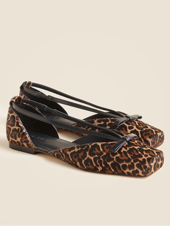 J. Crew Shoes - J. Crew Quinn cutout ballet flats in leopard-print calf hair.12. New.